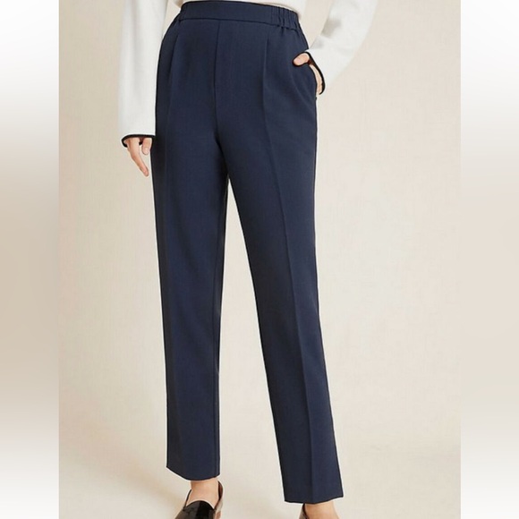 Anthropologie Pants - Anthropologie Navy Blue Copley Tapered Pants - Dress Pants Medium